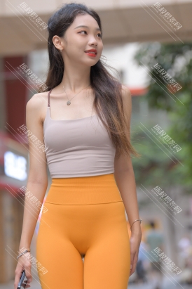 【蓝月】黄色瑜伽裤小妹