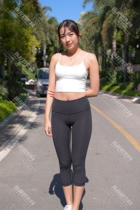 【M0168】黑色瑜伽裤美女