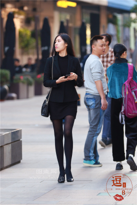 编码0132黑色紧身包臀裙短黑丝美腿凉高