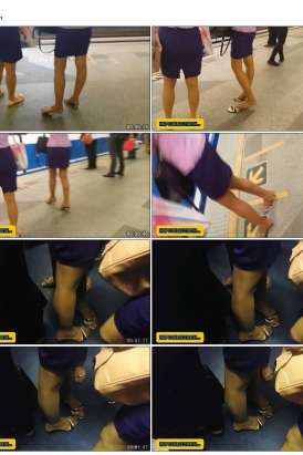 【HSP's video】肉丝街拍制服美女脱鞋玩鞋[02:11]
