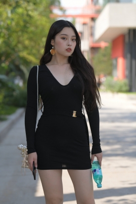 一始街拍作品 - 黑色紧身裙美女 [445P11V-15.3GB]